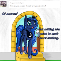 Size: 800x800 | Tagged: safe, artist:timid tracks, princess luna, tiberius, g4, ask-luna-and-tiberius, tumblr