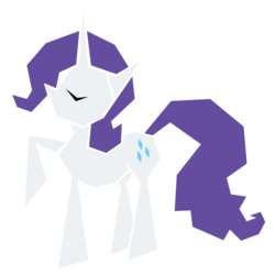 Size: 6000x6000 | Tagged: safe, artist:flamevulture17, rarity, pony, unicorn, g4, absurd resolution, angular, female, solo