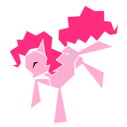 Size: 3000x3000 | Tagged: safe, artist:flamevulture17, pinkie pie, earth pony, pony, g4, angular, female, solo