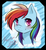 Size: 891x964 | Tagged: safe, artist:arrhythmical, rainbow dash, g4, female, portrait, solo