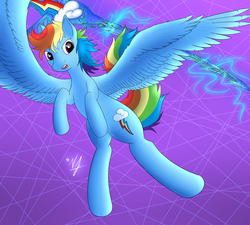 Size: 2000x1800 | Tagged: safe, artist:mythicaljazz, rainbow dash, g4, female, solo, sword