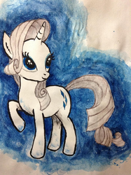 Size: 717x960 | Tagged: safe, artist:mericorn, rarity, g4, female, solo, traditional art