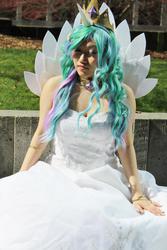 Size: 640x960 | Tagged: safe, artist:okami-chan1023, princess celestia, human, g4, convention, cosplay, irl, irl human, photo, sakura con, sakura con 2013, solo