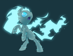 Size: 1024x783 | Tagged: safe, artist:thenecrobalam, oc, oc only, elemental, electricity, glowing, solo