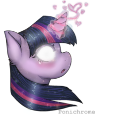 Size: 930x860 | Tagged: safe, artist:queensmil3y, twilight sparkle, g4, female, glowing eyes, solo