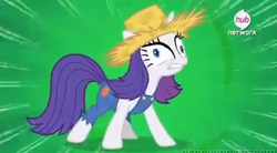 Size: 845x465 | Tagged: safe, screencap, rarity, pony, unicorn, g4, simple ways, derp, female, i love being covered in mud, mare, rarihick, solo, tail, tail hole