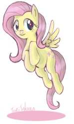 Size: 900x1514 | Tagged: safe, artist:torisakura, fluttershy, pegasus, pony, g4, female, flying, mare, signature, simple background, smiling, solo, transparent background
