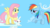 Size: 1280x720 | Tagged: safe, screencap, angel bunny, fluttershy, rainbow dash, g4, cloud, cloudy, flying, raised eyebrow, smiling, spread wings