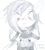 Size: 602x670 | Tagged: safe, pony, monochrome, ponified, ruby rose, rwby, sketch, solo