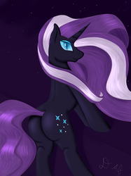 Size: 1000x1339 | Tagged: safe, artist:daf, nightmare rarity, g4, butt, female, plot, solo