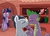 Size: 1600x1150 | Tagged: safe, artist:kill joy, rumble, spike, twilight sparkle, dragon, pegasus, pony, unicorn, g4, book, caught, fanfic, fanfic art, female, gay, gay in front of girls, golden oaks library, interspecies, kiss on the lips, kissing, library, male, mare, older, older rumble, older spike, ship:rumblespike, shipping, shocked, teenage spike, teenaged dragon, teenager, unicorn twilight