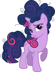 Size: 11132x14466 | Tagged: safe, artist:nosfrat, twilight sparkle, pony, unicorn, friendship is magic, g4, absurd resolution, alternate hairstyle, bedroom eyes, female, messy mane, simple background, solo, transparent background, twilight poofle, unicorn twilight, vector