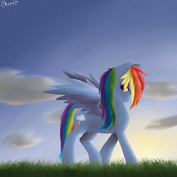 Size: 1600x1600 | Tagged: safe, artist:emiliearts, rainbow dash, g4, female, solo