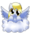 Size: 1200x1350 | Tagged: safe, artist:hoyeechun, derpy hooves, pegasus, pony, g4, cloud, cute, derpabetes, female, mare, solo