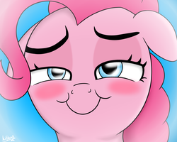 Size: 1000x800 | Tagged: dead source, safe, artist:icebreak23, pinkie pie, g4, simple ways, blushing, faic, female, love face, solo