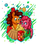 Size: 596x797 | Tagged: safe, artist:reaperfox, boneless, cheese sandwich, gummy, pinkie pie, g4, accordion, female, fez, hat, male, musical instrument, ship:cheesepie, straight