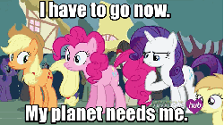 Size: 576x324 | Tagged: safe, edit, edited screencap, screencap, ace point, amethyst star, applejack, carrot top, doctor whooves, golden harvest, lyra heartstrings, minuette, pinkie pie, rarity, sparkler, time turner, earth pony, pony, unicorn, g4, season 4, simple ways, airhead, animated, balloon, balloonie pie, caption, facial hair, female, filly, i must go, image macro, in which pinkie pie forgets how to gravity, inflation, male, mare, moustache, pinkie being pinkie, pinkie physics, stallion, the simpsons, wat