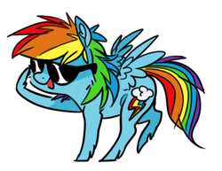 Size: 535x414 | Tagged: safe, artist:xenon, rainbow dash, g4, female, solo, sunglasses