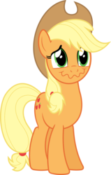 Size: 6000x9441 | Tagged: safe, artist:dasprid, applejack, g4, simple ways, .svg available, absurd resolution, female, simple background, solo, transparent background, vector, wavy mouth