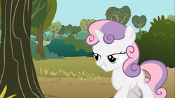Size: 1366x768 | Tagged: safe, screencap, sweetie belle, g4, the show stoppers, female, out of context, solo