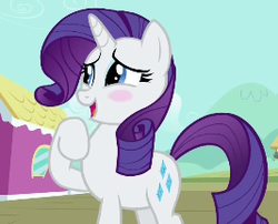 Size: 267x216 | Tagged: safe, screencap, rarity, g4, simple ways, blushing, fanfilly, female, solo