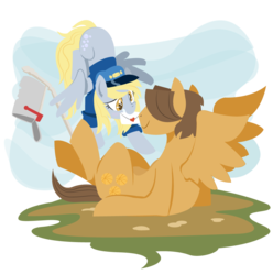 Size: 955x961 | Tagged: safe, artist:dbkit, derpy hooves, hoops, pegasus, pony, g4, crack shipping, ditzyhoops, duo, envelope, female, mailmare, mailpony, male, mare, mouth hold, shipping, simple background, straight, transparent background, valentine