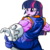 Size: 2000x2000 | Tagged: safe, artist:eirexe, twilight sparkle, equestria girls, g4, dragon ball, dragon ball z, male, solo, vegito