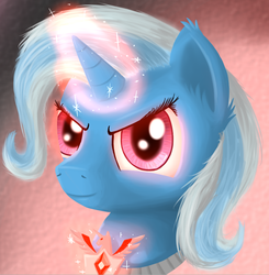 Size: 814x829 | Tagged: safe, artist:niegelvonwolf, trixie, pony, unicorn, g4, alicorn amulet, female, magic, mare, solo