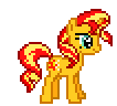 Size: 106x96 | Tagged: safe, artist:botchan-mlp, sunset shimmer, pony, unicorn, g4, animated, desktop ponies, female, pixel art, simple background, solo, sprite, transparent background