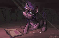 Size: 3808x2450 | Tagged: safe, artist:sharpieboss, twilight sparkle, g4, book, female, solo