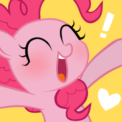 Size: 409x409 | Tagged: safe, artist:momo, pinkie pie, g4, cute, diapinkes, female, solo