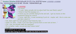 Size: 685x306 | Tagged: safe, twilight sparkle, g4, /mlp/, 4chan, 4chan screencap, greentext, rejection is magic, text