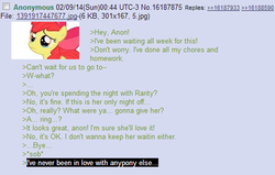 Size: 507x322 | Tagged: safe, apple bloom, g4, /mlp/, 4chan, 4chan screencap, greentext, rejection is magic, text