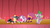 Size: 1366x768 | Tagged: safe, screencap, apple bloom, scootaloo, spike, sweetie belle, g4, the show stoppers, bandana, bowing, clothes, cutie mark crusaders, face paint, show stopper outfits