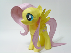 Size: 1080x810 | Tagged: safe, artist:robi, fluttershy, g4, female, papercraft, pixiv, solo