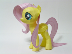 Size: 1080x810 | Tagged: safe, artist:robi, fluttershy, g4, female, papercraft, pixiv, solo