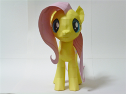 Size: 1080x810 | Tagged: safe, artist:robi, fluttershy, g4, female, papercraft, pixiv, solo