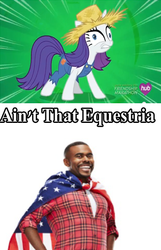 Size: 377x586 | Tagged: safe, rarity, g4, my little pony: friendship is magic, simple ways, ain't that america, exploitable meme, image macro, lil duval, meme, rarihick, tail, tail hole