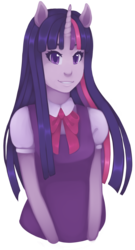 Size: 1024x1896 | Tagged: safe, artist:ringabutt, twilight sparkle, anthro, g4, ambiguous facial structure, female, solo