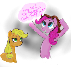 Size: 2194x2079 | Tagged: safe, artist:dmwcool1, applejack, pinkie pie, g4, duo, toy story