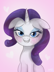 Size: 358x472 | Tagged: safe, artist:mn27, rarity, pony, unicorn, g4, blushing, cute, female, floppy ears, heart, heart eyes, love, mare, raribetes, smiling, solo, wingding eyes