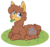 Size: 701x661 | Tagged: safe, artist:artflicker, caramel, alpaca, g4, alpacafied, eating, grass, grazing, herbivore, lying down, male, prone, solo, species swap