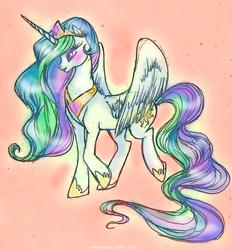 Size: 747x806 | Tagged: safe, artist:lauboz, princess celestia, alicorn, pony, g4, female, mare, sketch, solo