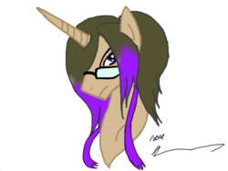 Size: 640x480 | Tagged: safe, artist:stagetechyart, oc, oc only, bust, looking up, male, offspring, parent:rarity, parent:trenderhoof, parents:trenderity, solo