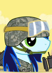 Size: 744x1052 | Tagged: safe, artist:longct18, soarin', g4, army, male, soldier, solo