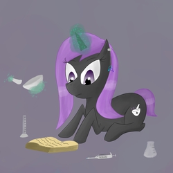 Size: 1400x1400 | Tagged: safe, artist:furfez, oc, oc only, oc:lavender, pony, book, magic, reading, solo