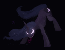 Size: 933x724 | Tagged: safe, artist:a6p, princess luna, g4, crossover, fangs, female, marvel, solo, tongue out, venom