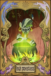 Size: 1204x1799 | Tagged: safe, artist:robd2003, zecora, zebra, g4, card, female, solo, tarot card