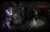 Size: 1280x815 | Tagged: safe, artist:icaron, twilight sparkle, alien, pony, xenomorph, g4, alien (franchise), bipedal, clothes, crossover, flamer, gun, letterboxing, show accurate, weapon