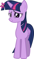 Size: 1600x2729 | Tagged: safe, artist:90sigma, twilight sparkle, alicorn, pony, g4, twilight time, female, flower, flower in hair, folded wings, mare, simple background, solo, transparent background, twilight sparkle (alicorn), vector, wings